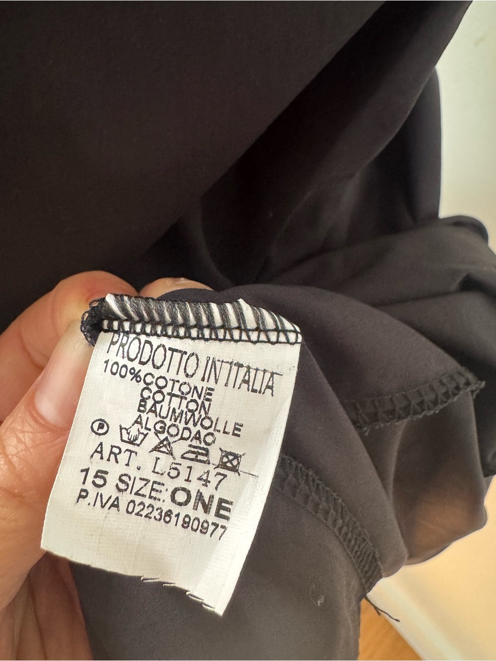 EMC black cotton maxi sack of a dress size SMALL - Picture 9 of 10